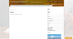 Desktop Screenshot of antiquesportsbooks.com